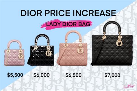 will dior increase price|christian dior bag price list.